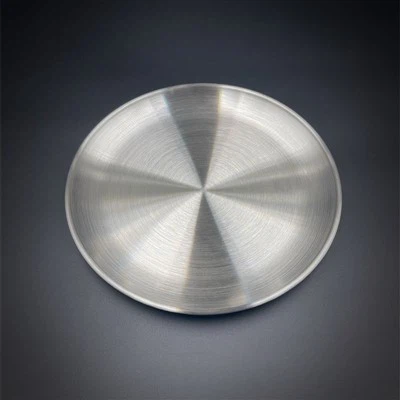 Assiettes alimentaires rondes en acier inoxydable